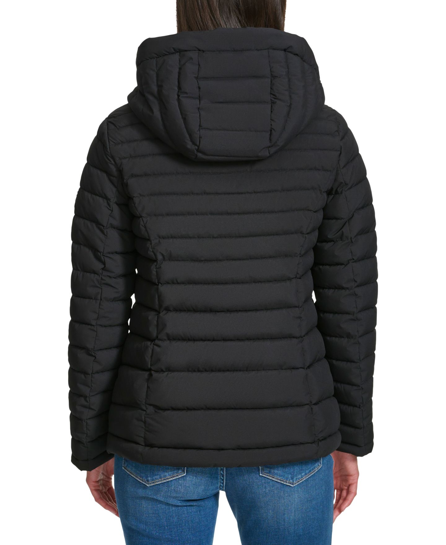 Женская куртка Tommy Hilfiger Hooded Packable Puffer, цвет: Чёрный — фото 2