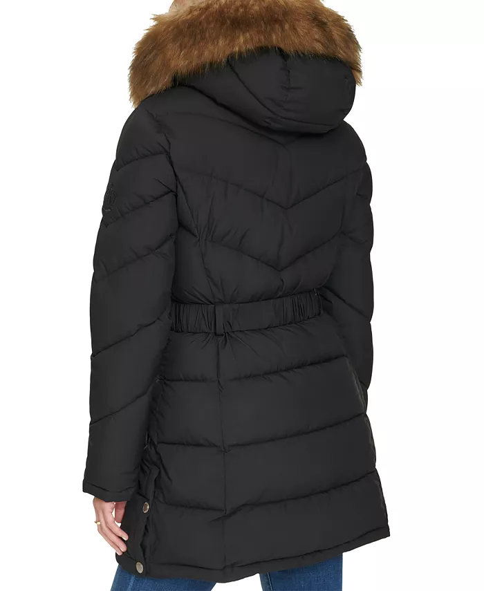 Women's Faux-Fur-Trim Hooded Puffer Coat - thumbnail 9