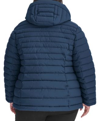 Plus Size Hooded Packable Puffer Coat, Created for Macy's