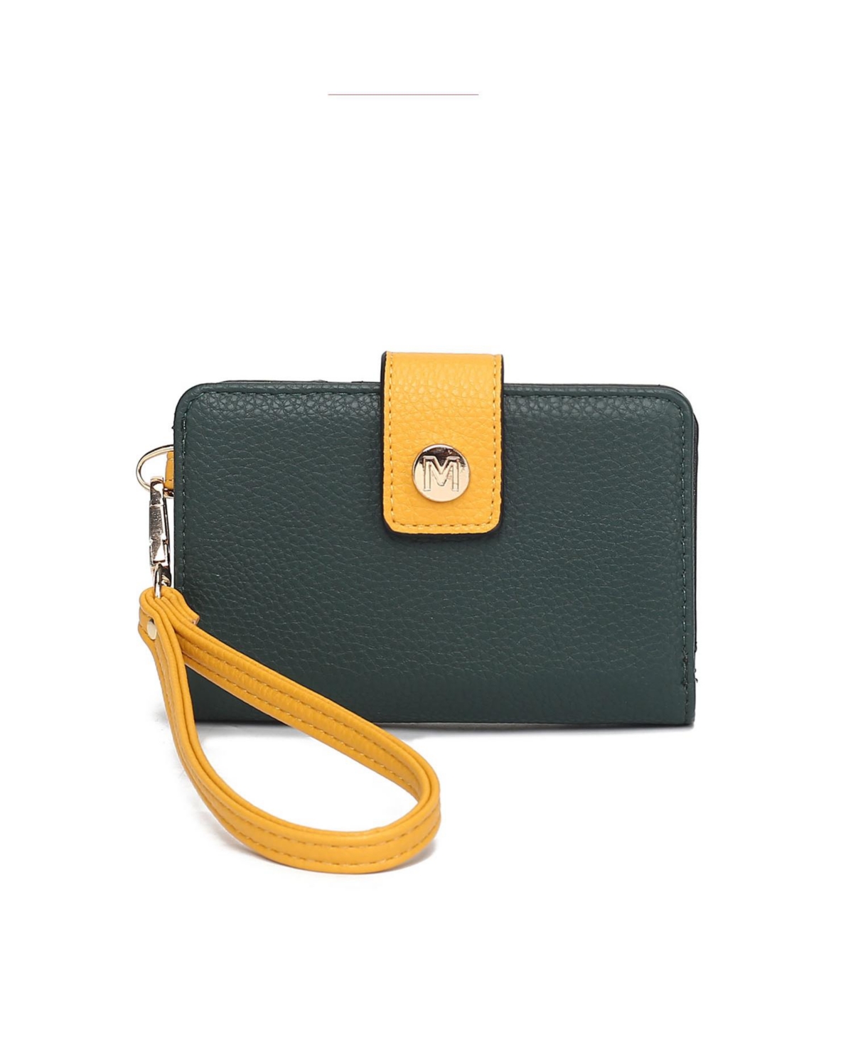 Shira Color Block Women's Wallet with wristlet by Mia K - Taupe