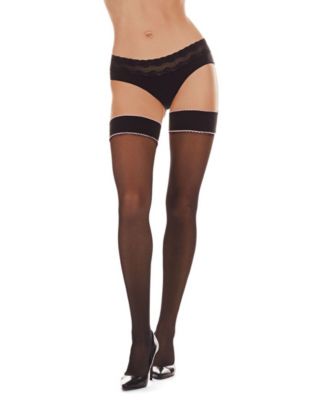 Women's Pretty in Pink Backseam Sheer 20 Denier Thigh High