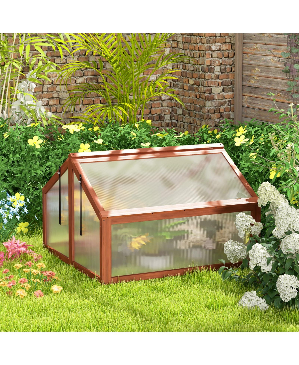 Double Box Garden Wooden Greenhouse
