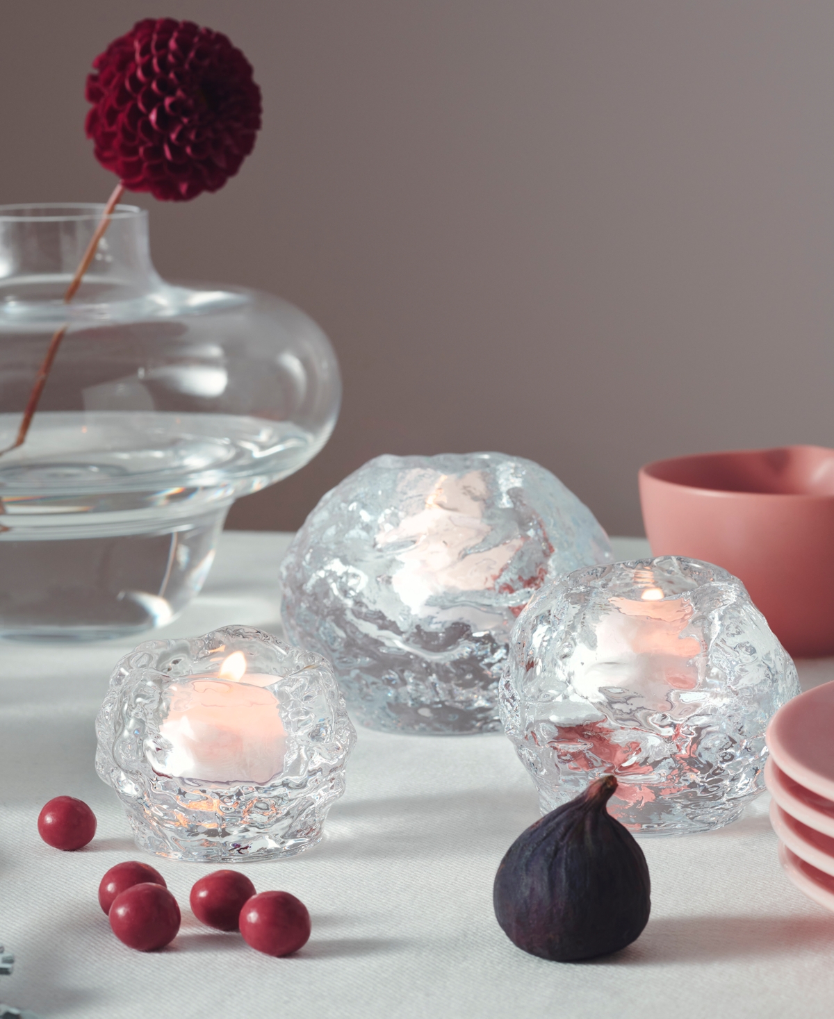 Kosta Boda Snowball Votive, Set Of 3 In No Color