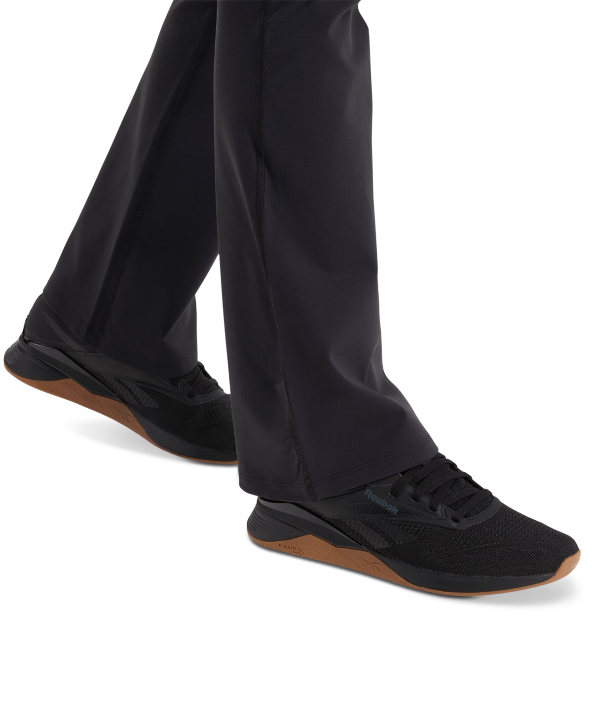 Shop Reebok Women's Lux High Rise Mini-flared Pants In Black