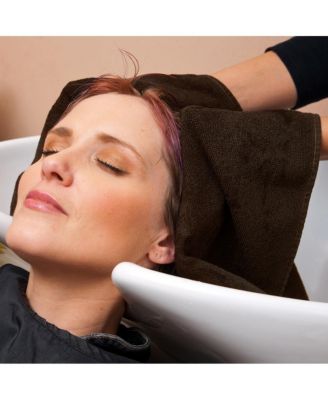 Bleach-Safe Cotton Salon Towels (12 Pack), Full Size 16x28 in., Solid Color, Absorbent Hair Drying Towel, Perfect for Salon and Spa