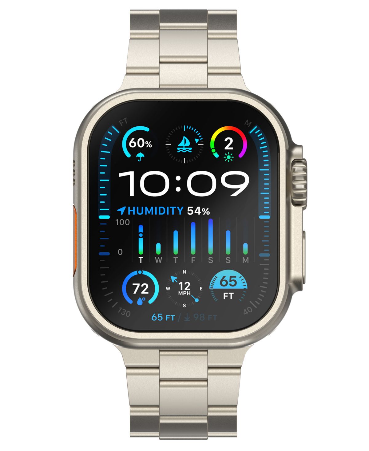 Мужской титановый ремешок Link для Apple Watch 42/44/45 мм/Ultra/Ультра 2