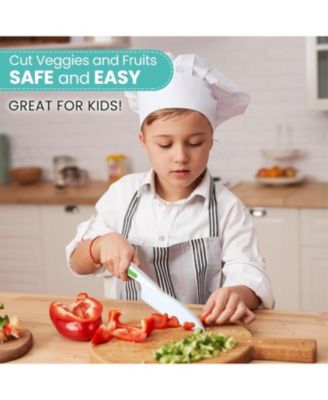 3-Piece Kids Knife Set for Real Cooking & Baking with Serrated Edges
