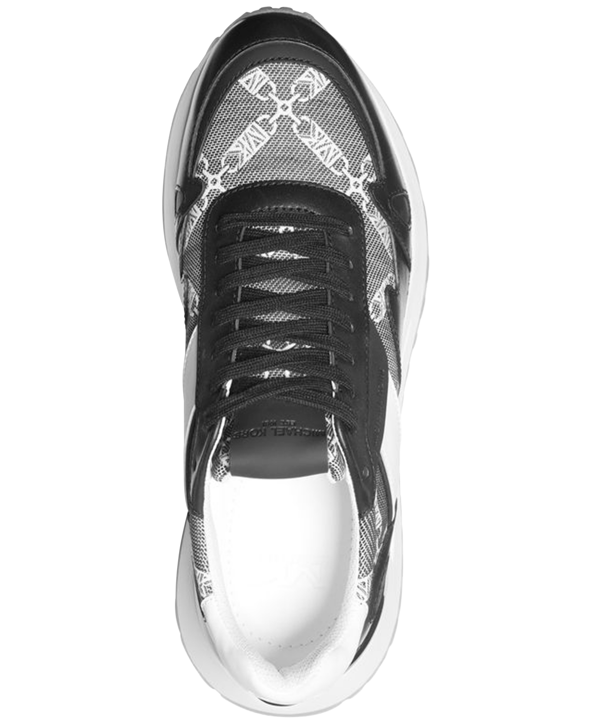 Shop Michael Kors Men's Miles Trainer Logo Sneakers In Black