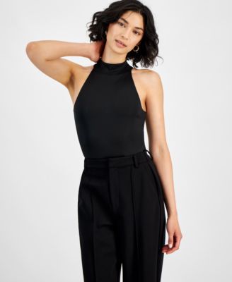 Bar III - Women's Sleeveless Mock Neck Bodysuit