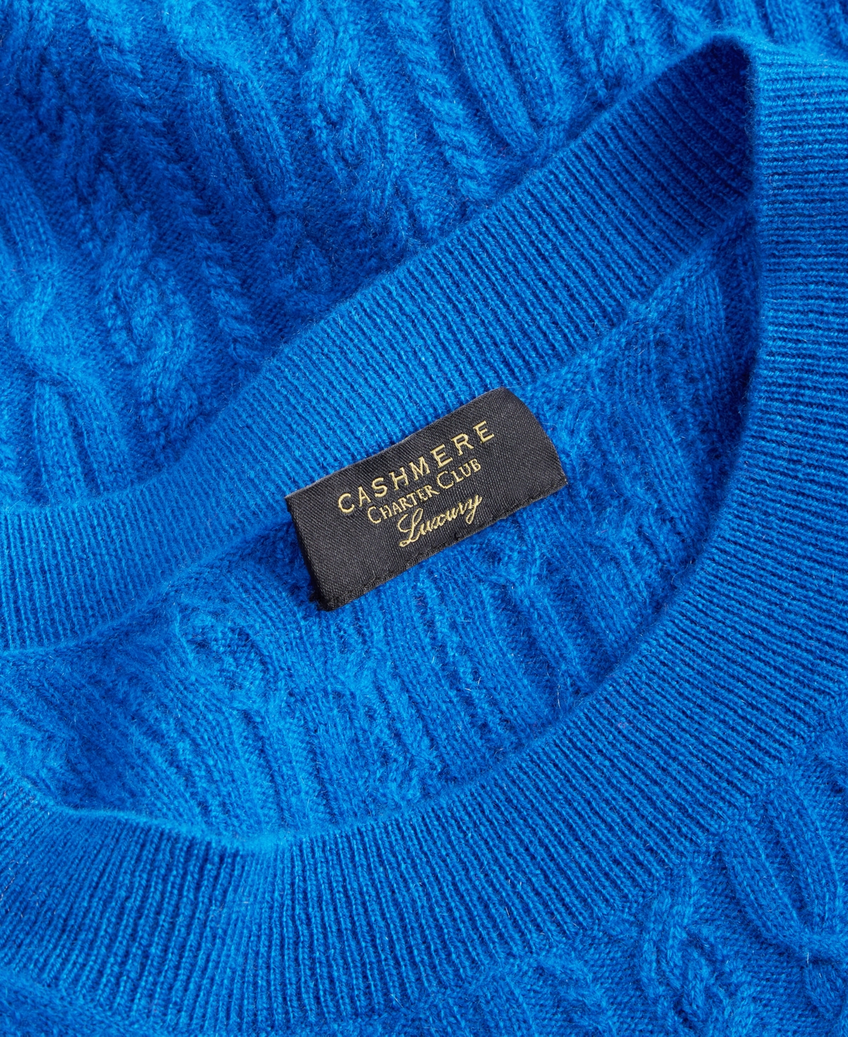 Charter Club Women's 100% Cashmere Cable-Knit Crewneck Sweater, Created for Macy's
