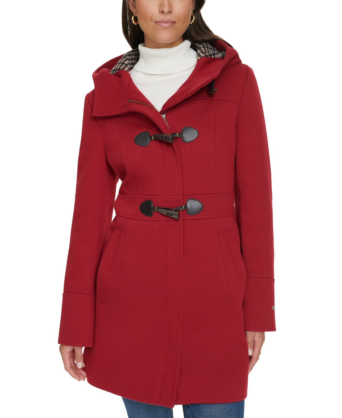 Tommy Hilfiger Women's Hooded Toggle Walker Coat, Created for Macy's