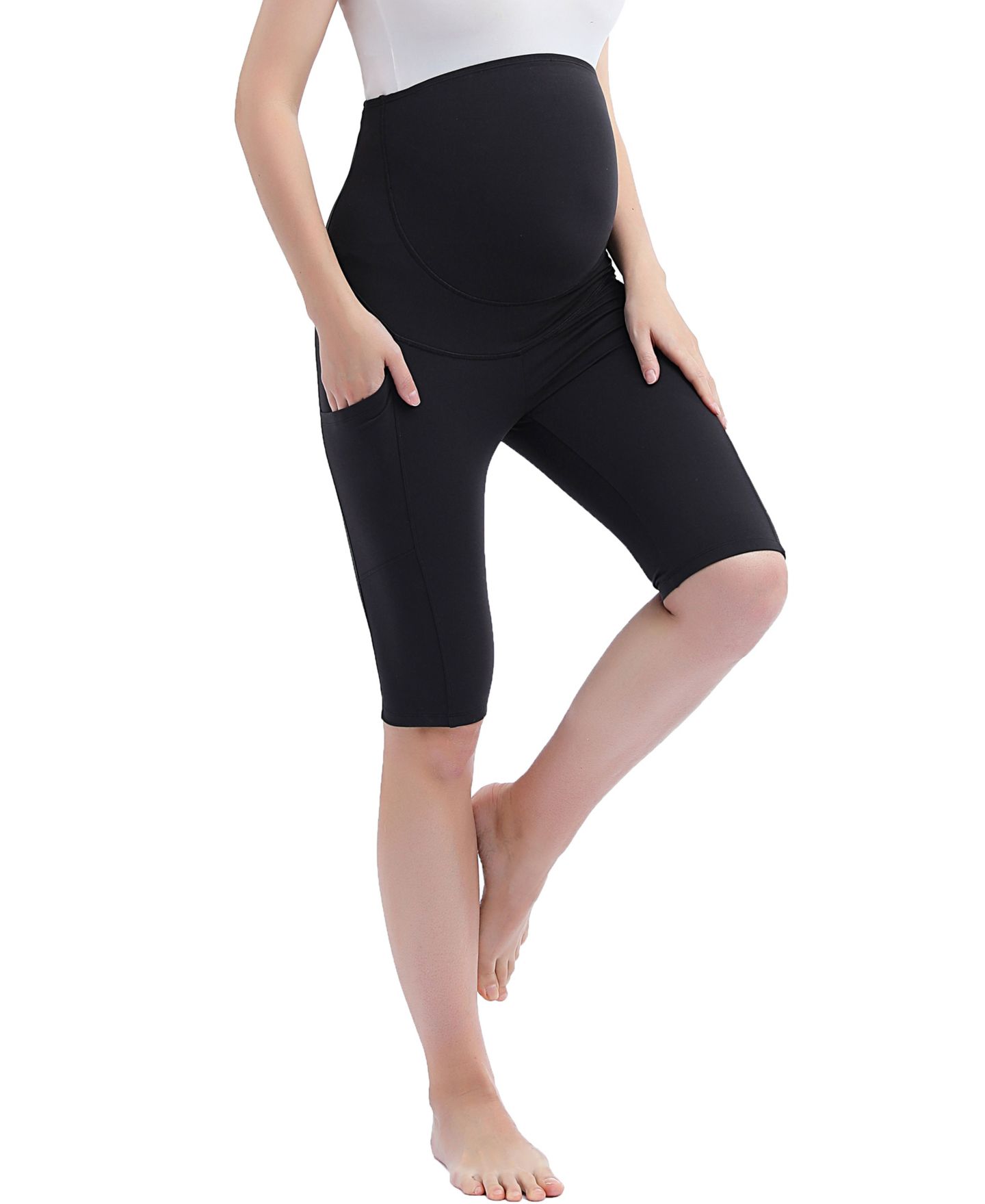 Женские шорты kimi + kai Maternity Essential Stretch Pocket, цвет: Чёрный — фото 1