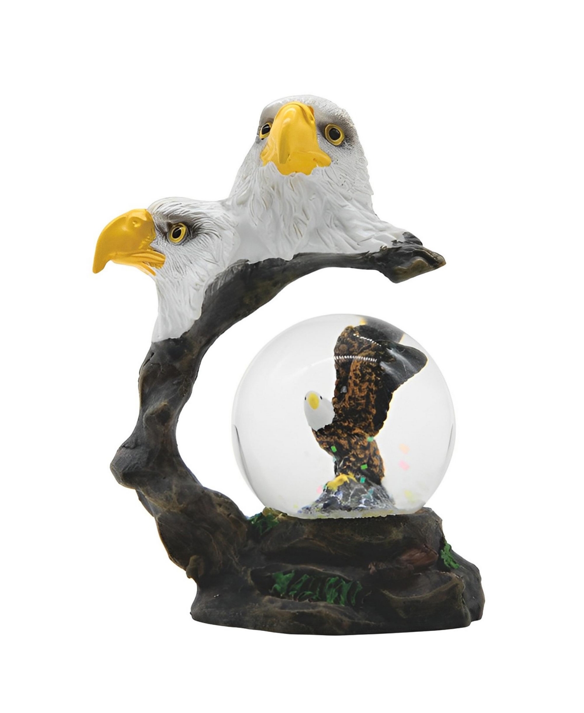 4.25"H Eagle Glitter Snow Globe Figurine Home Decor Perfect Gift for House Warming, Holidays and Birthdays - Multicolor