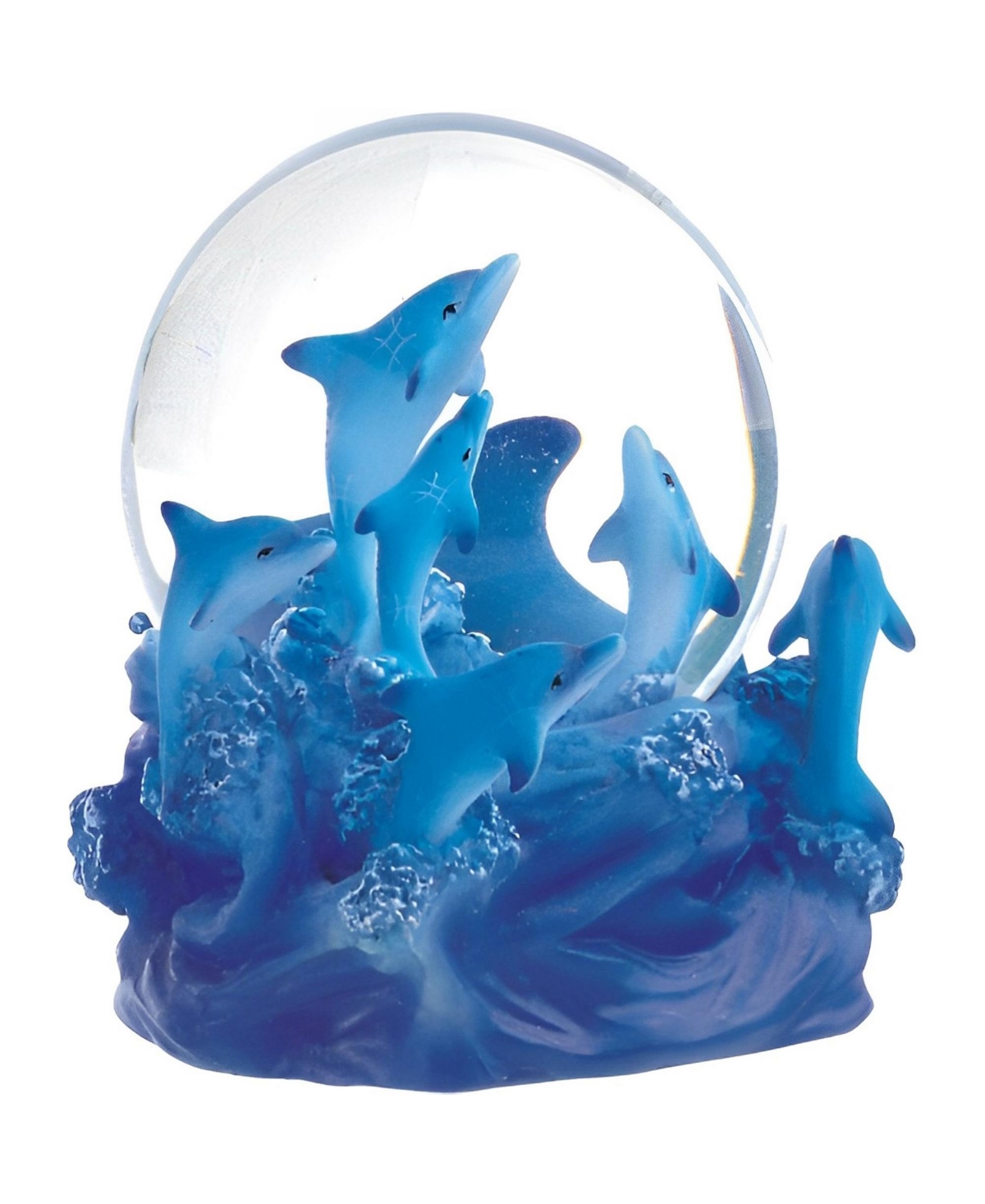 4"H Dolphin Glitter Snow Globe Figurine Home Decor Perfect Gift for House Warming, Holidays and Birthdays - Multicolor