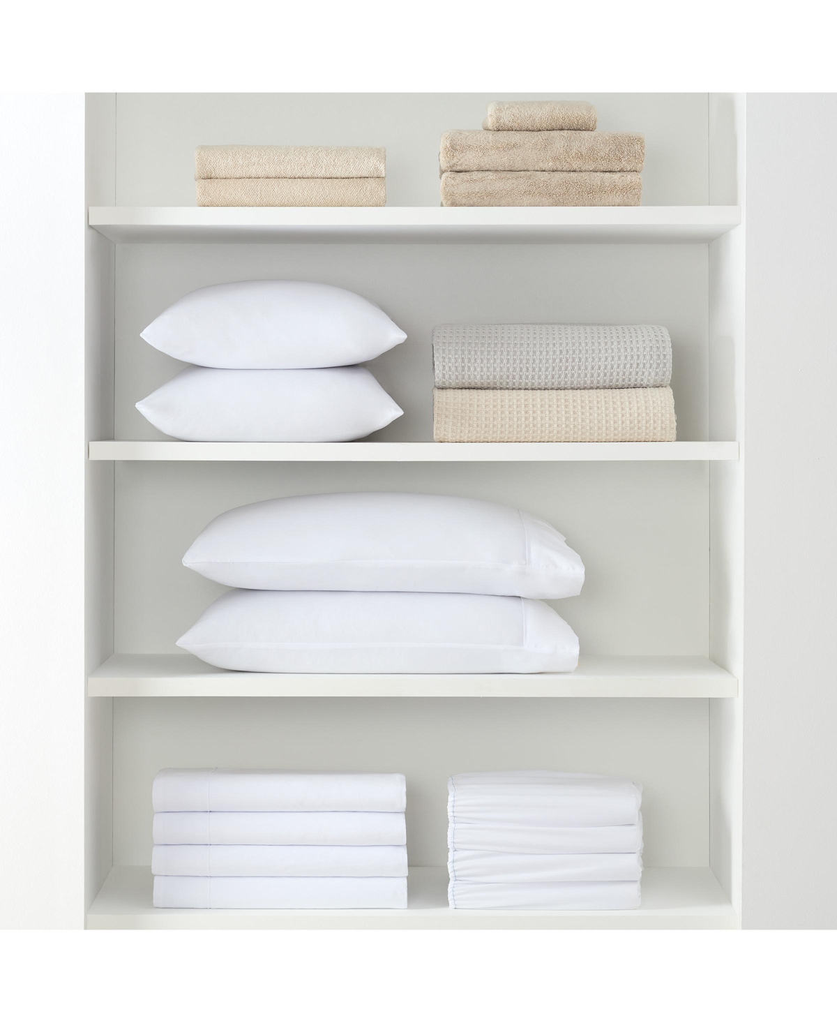 Arkwright Bulk Fitted Microfiber Sheets - (6 Pack) Color-Coded Hem Threads Bedding Essentials Supplies for Hosts of Hotel, Motel, or Rental Properties