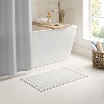 Host & Home Cotton Bath Rug, Stylish Textured Woven Design, Slip Resistant Backing, 5 Color Options, 2-Piece Set - 17x24 & 20x32