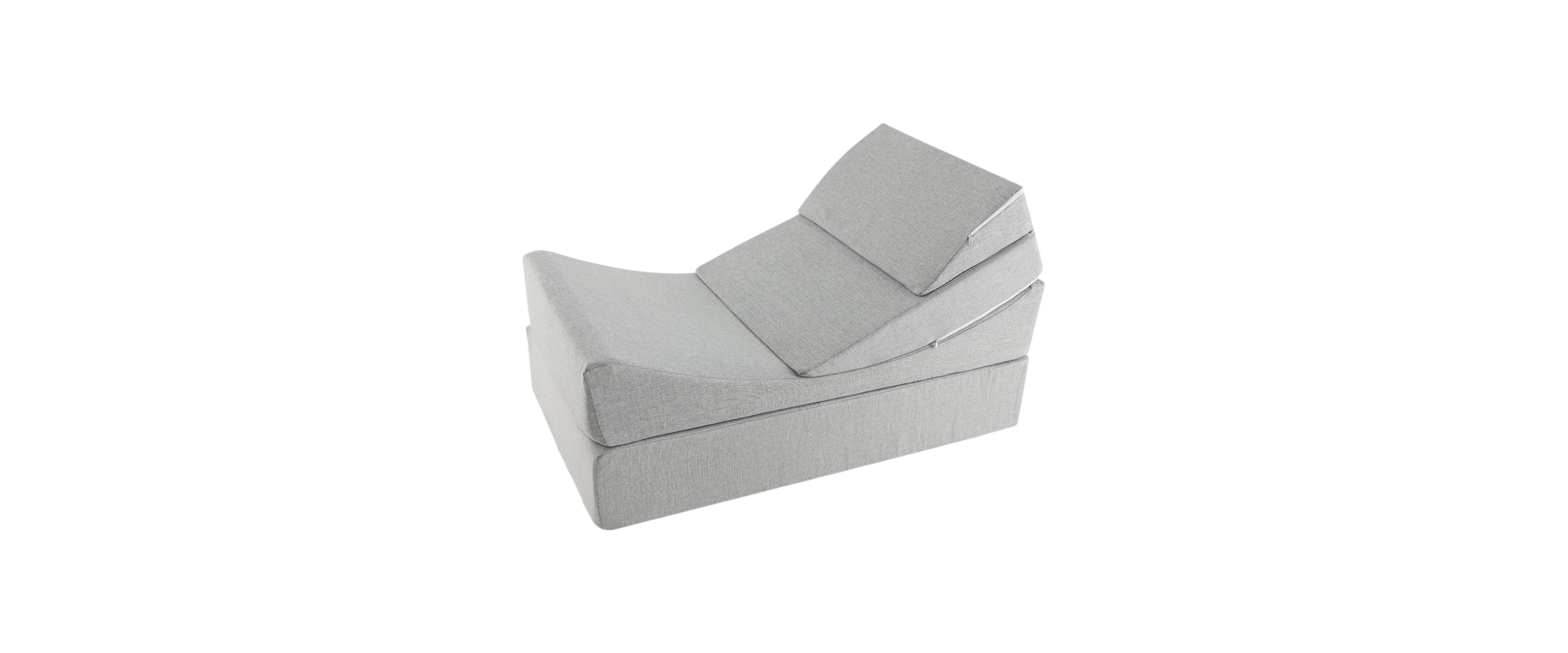 Slickblue 4-in-1 Convertible Folding Sofa Bed with High-Density Foam-Grey