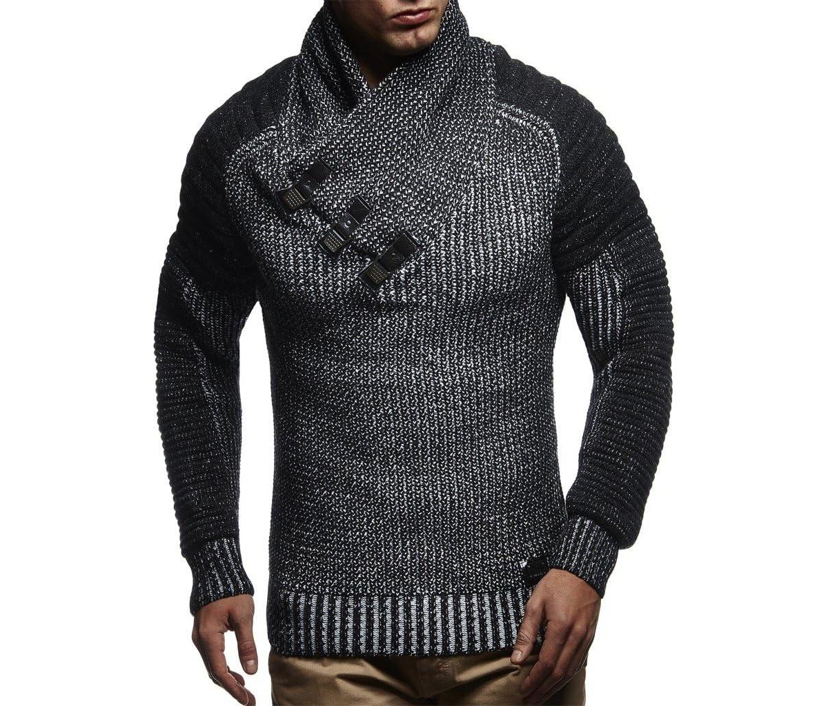 Leif Nelson Men's Knitted Pullover -beige