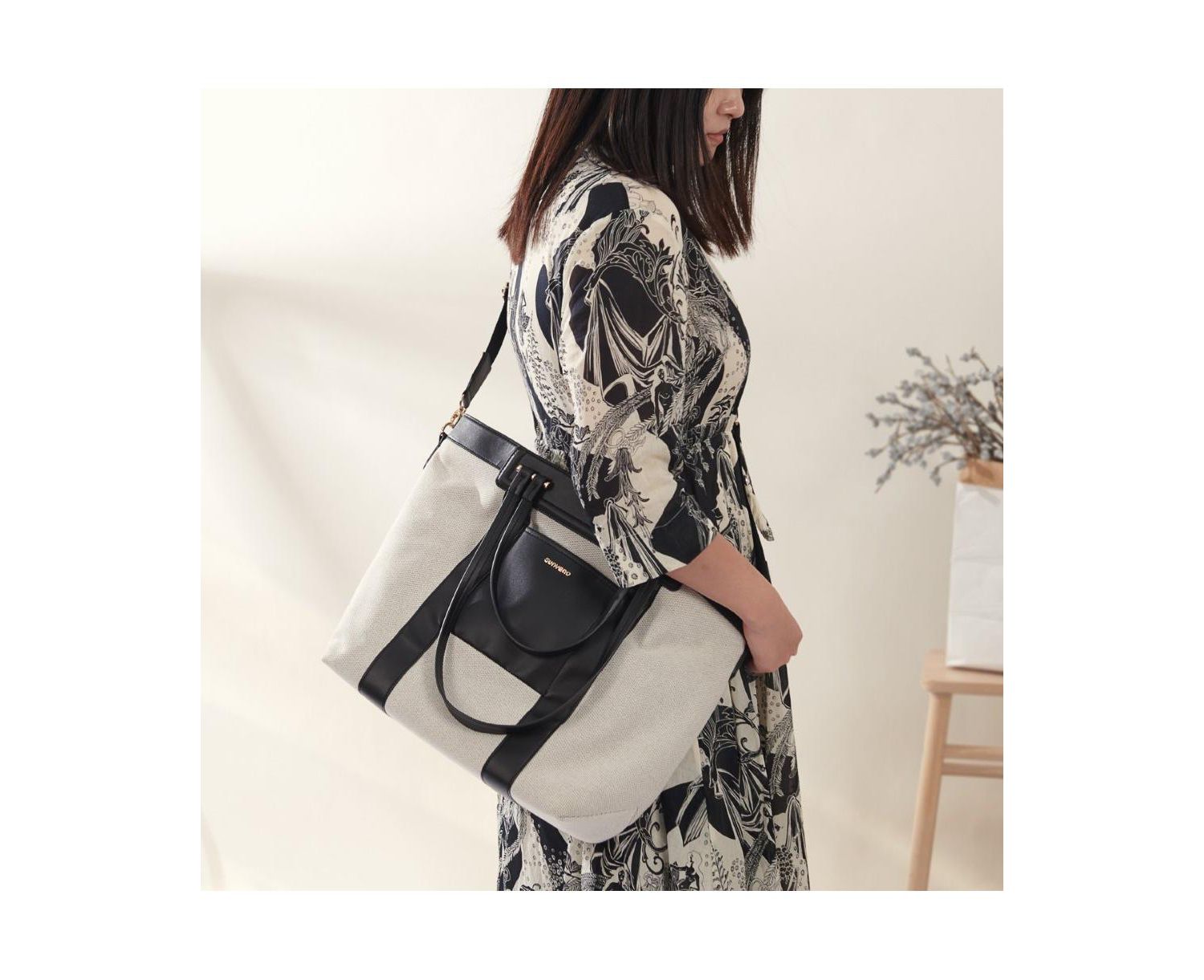Large Canvas Diaper Tote Bag