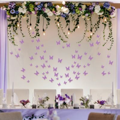 3D Removable Butterfly Wall Decor with 3 Wing Designs - 24pcs