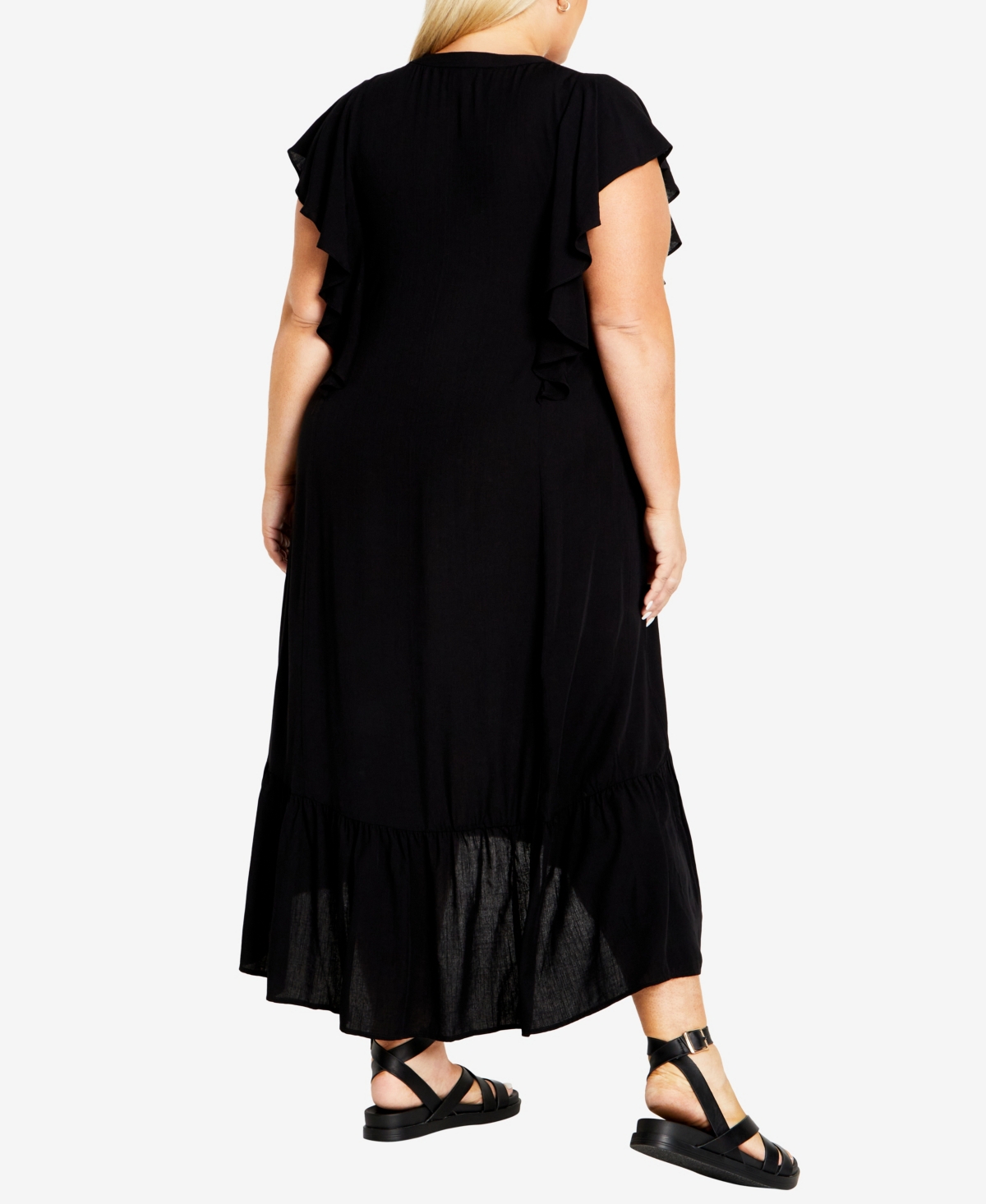 Shop Avenue Plus Size Bellini Maxi Dress In Black