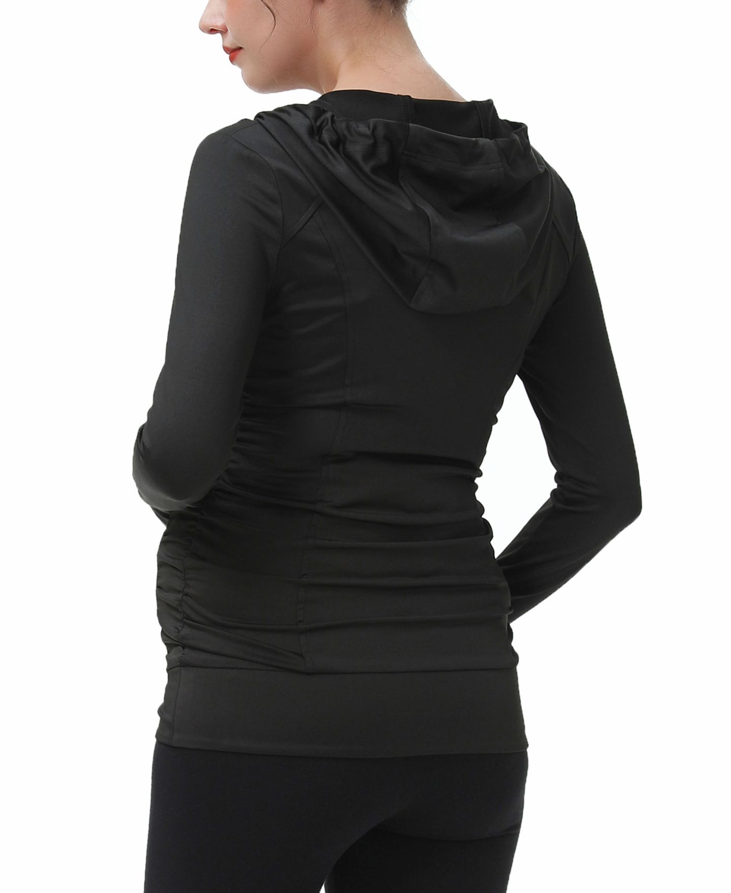 Женская куртка kimi + kai Maternity Essential Ruched Hooded Active, цвет: Чёрный — фото 3