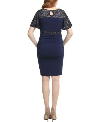 Maternity Lace Accent Midi Dress