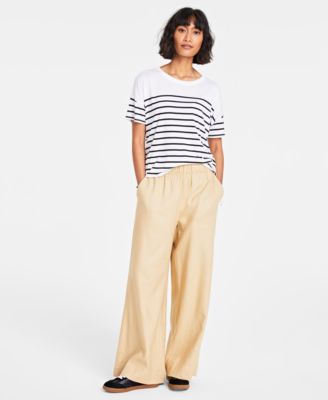 On 34th - Women's Boat-Neck Dropped-Shoulder Knit Top