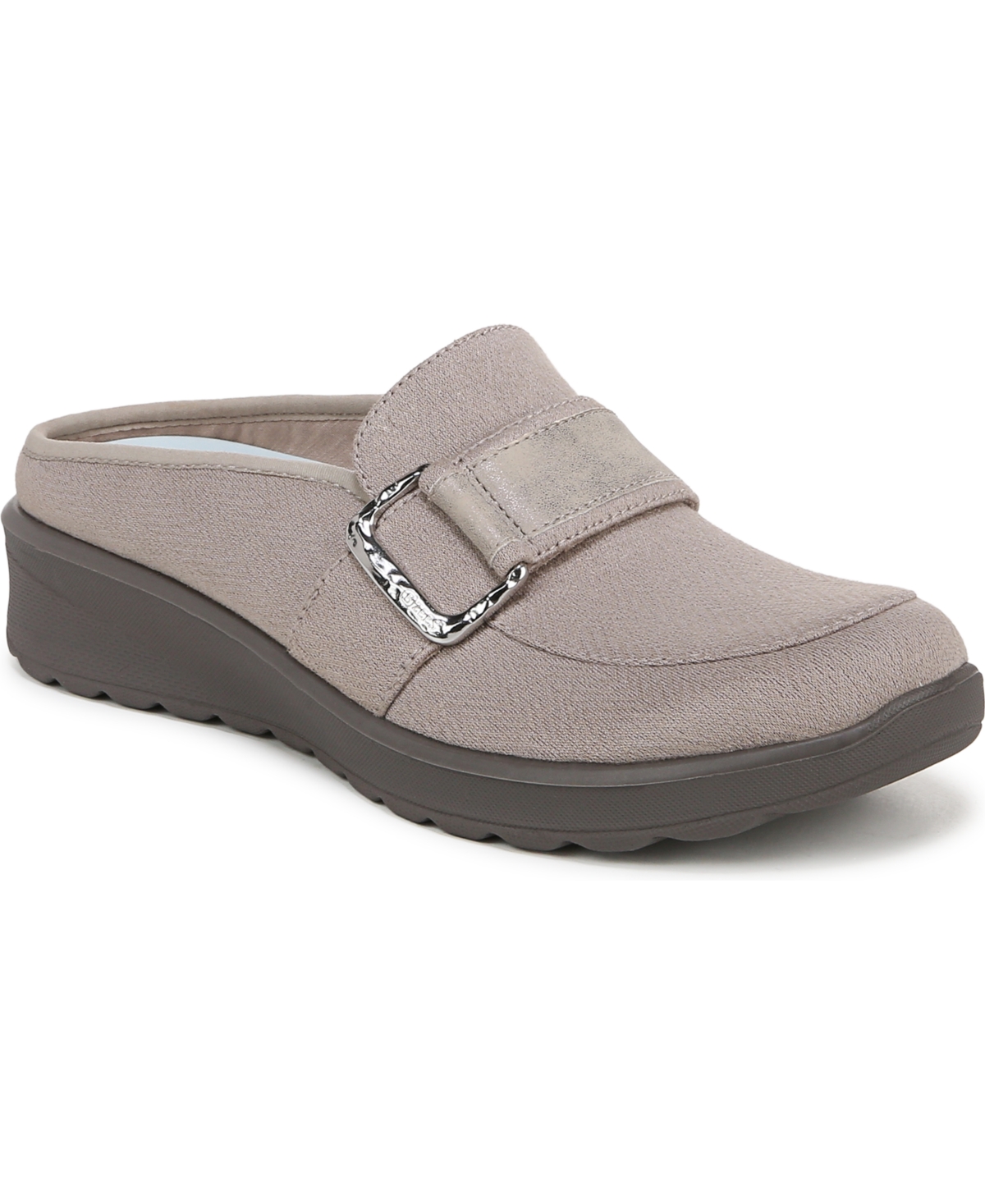 Bzees Galleria Washable Mules In Simple Taupe Fabric
