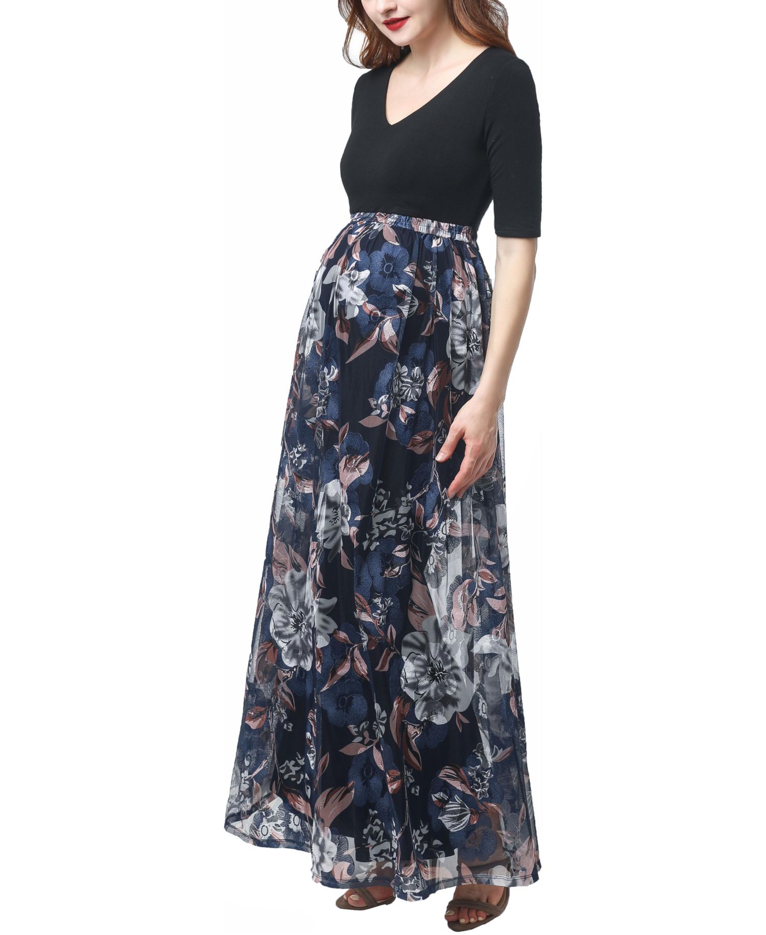 Women's Annabelle Mesh Print Maxi Dress