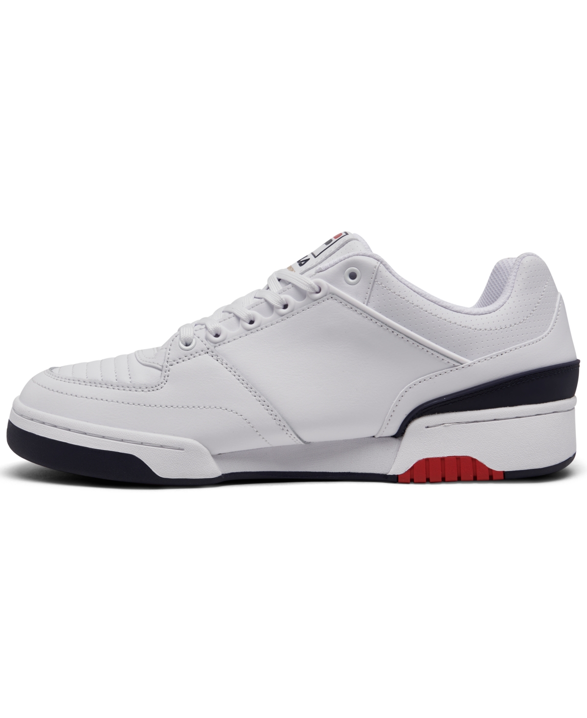 Shop Fila Men's Targa Nt Low Casual Tennis Sneakers From Finish Line In White,navy,red