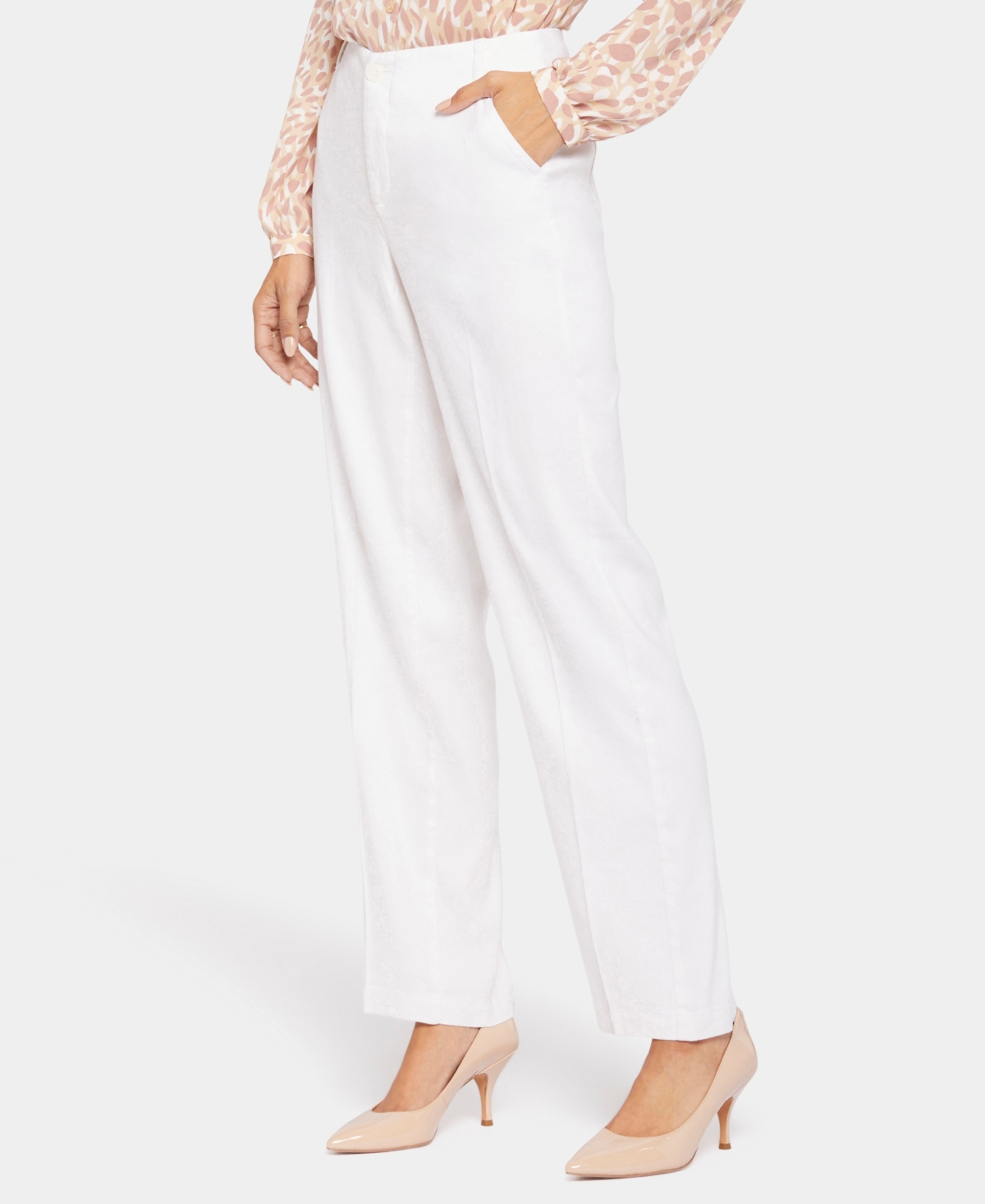 Shop Nydj 's Marilyn Trouser Pant In Optic White