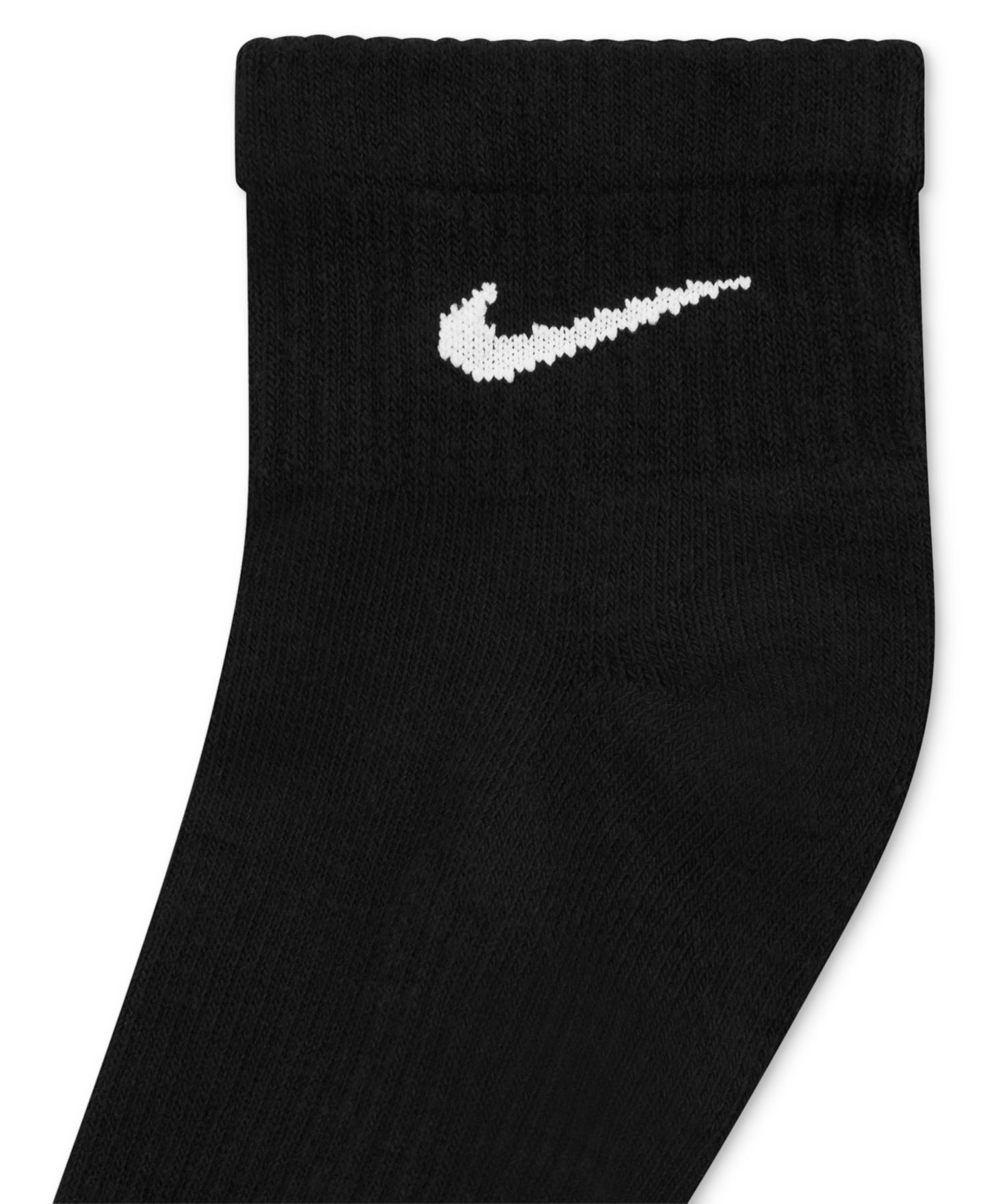 Носки Nike Dri-FIT Cushion унисекс, укороченные, набор из 3 пар, цвет: Чёрный / Белый — фото 3