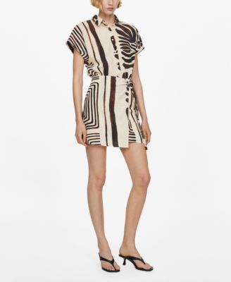 mango flowy shirt dress Women's Wrap Ladies dresses