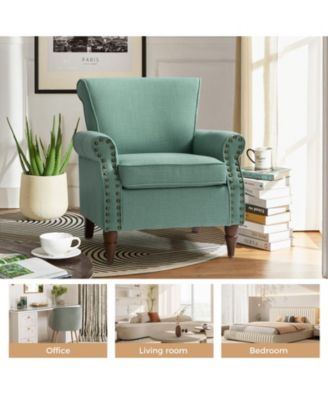 Mooresville Upholstered Armchair with Solid Wood Legs