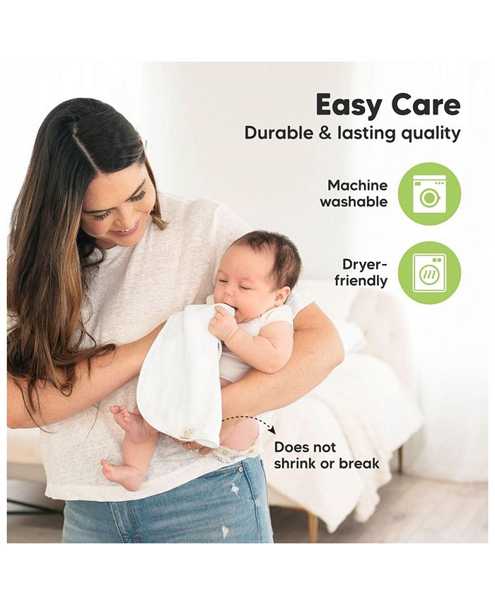 KeaBabies 5pk Softe Muslin Burp Cloths for Baby Girls and Boys, Organic
