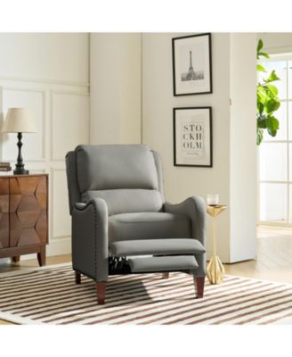 1 piece Leather Pushback Recliner chair