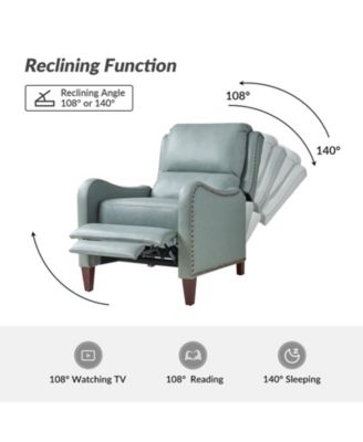 1 piece Leather Pushback Recliner chair