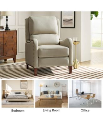 1 piece Leather Pushback Recliner chair
