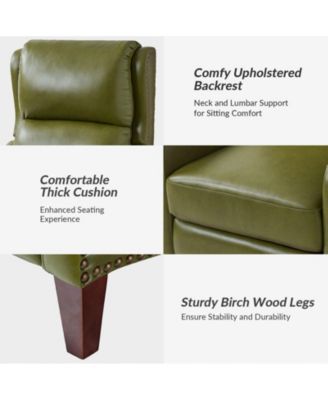 1 piece Leather Pushback Recliner chair