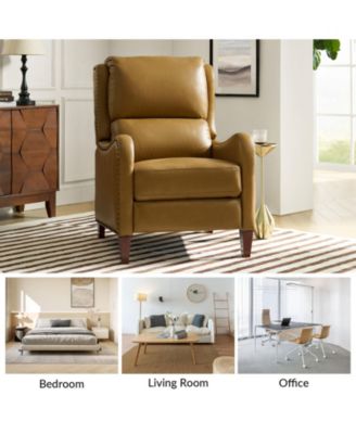 1 piece Leather Pushback Recliner chair