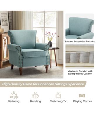 Mooresville Upholstered Armchair with Solid Wood Legs