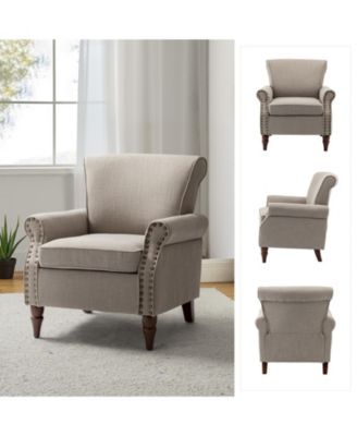 Mooresville Upholstered Armchair with Solid Wood Legs
