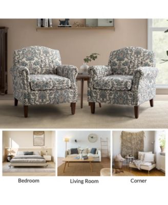 Solid Wood Nailhead Trim Gianluca Traditional Armchair