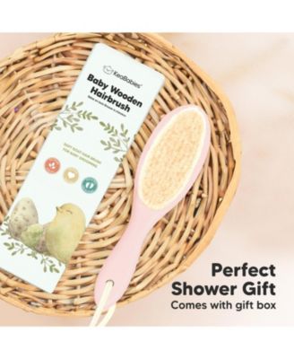 Baby Hair Brush, Oval Cradle Cap Brush, Soft Baby Brush for Infant, Newborn Hairbrush for Girls, Boys, Baby Scalp Brush