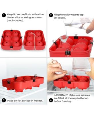Silicone Ice Cube Tray Set of 2 with Lids