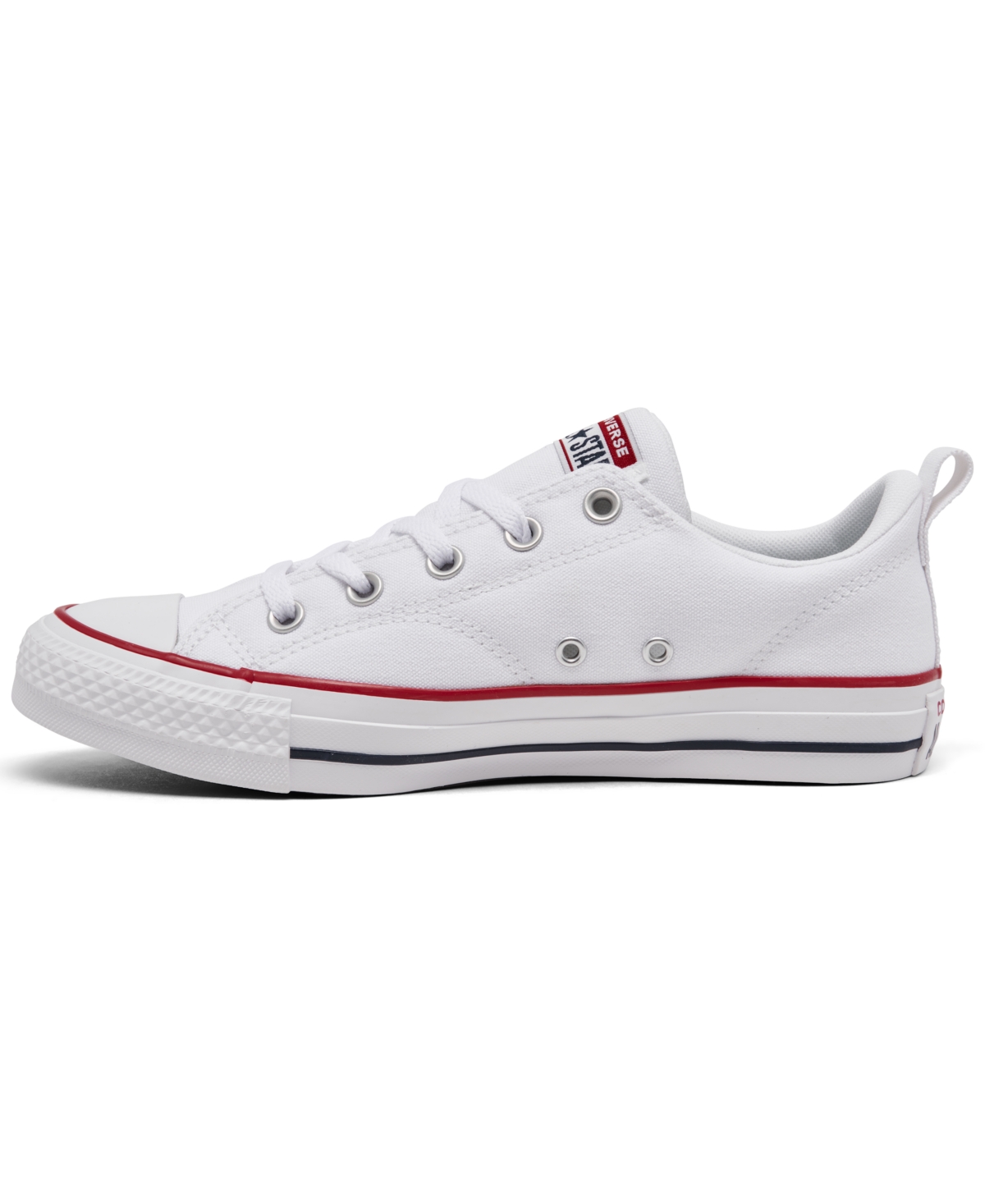 Shop Converse Big Kids' Chuck Taylor All Star Malden Street Casual Sneakers From Finish Line In White,garnet