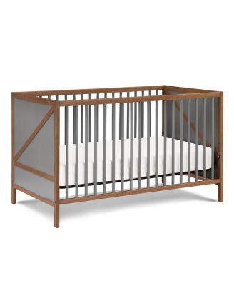 Pixie Zen 3-in-1 Convertible Crib in Walnut/Charcoal