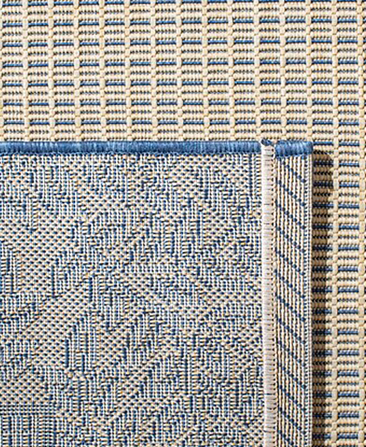 Safavieh Courtyard CY0727 Natural and Blue 5'3" x 7'7" Outdoor Area Rug