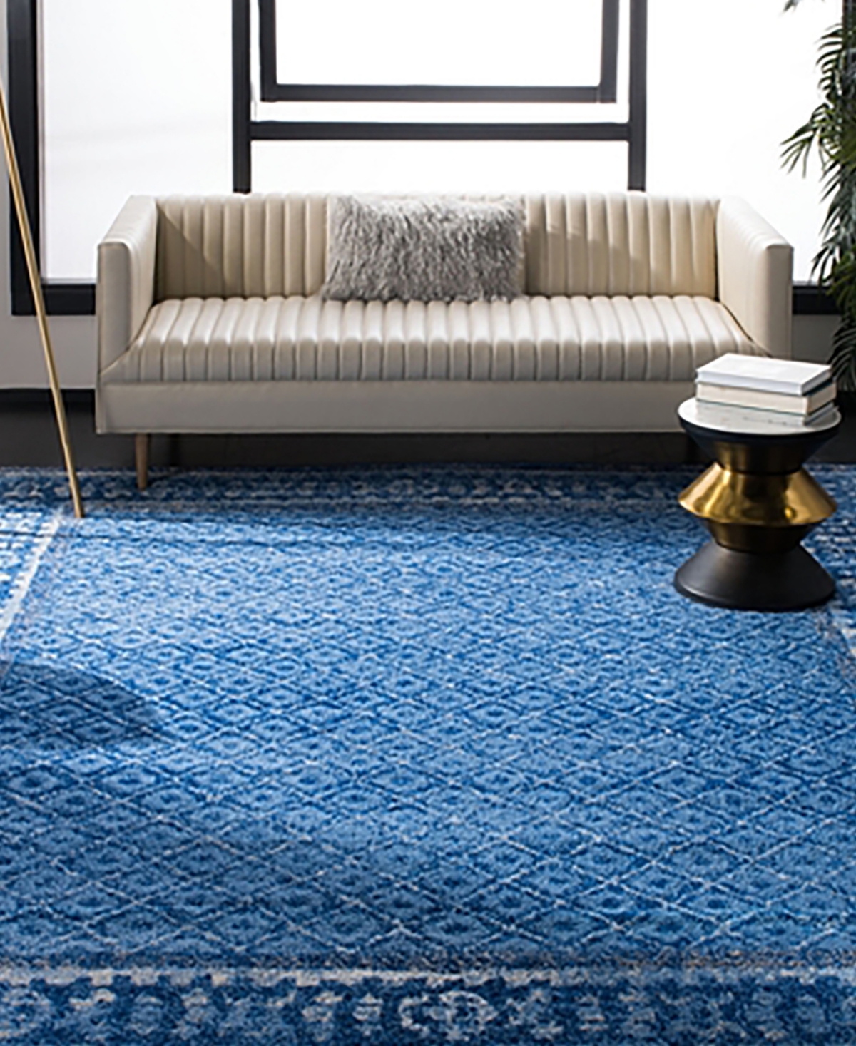 Safavieh Adirondack 110and Dark Blue x Square Area Rug - Light Blue